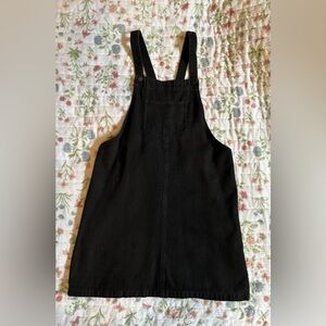 Black Denim Overall Dress